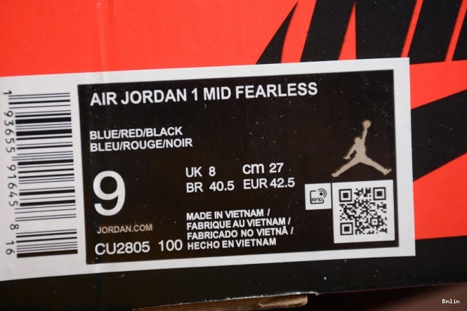 Bmlin Shoes Jordan Mid the Fearless Great SE 1 CU2805-100 Blue Air 0801